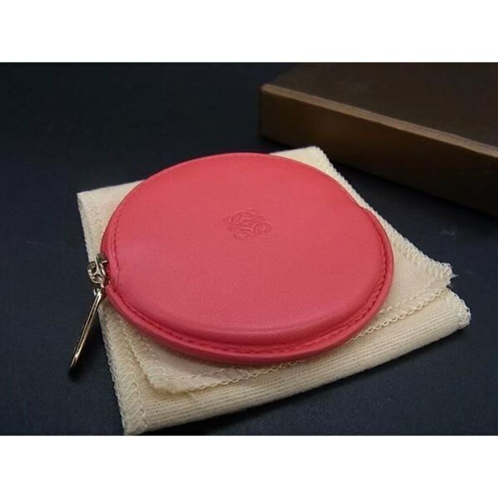 LOEWE Anagram Nappa Leather Wallet Red